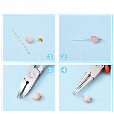 Brass Flat Head Pins KK-YW0004-02E-P-1
