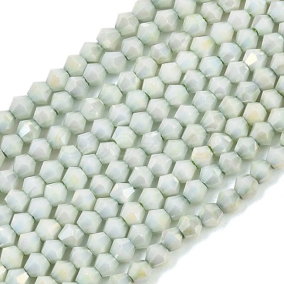 Electroplate Bicone Glass Beads Strands GL-T021-2.5x3mm-16-19-1