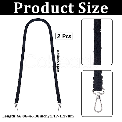 2Pcs Imitation Leather Twist Knitting Cord Mobile Straps FIND-CP0003-73B-1