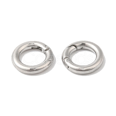 Non-Tarnish 304 Stainless Steel Spring Gate Ring X-STAS-Q215-53P-1
