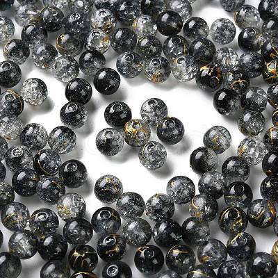 Transparent Crackle Acrylic Beads DACR-D300-01D-8mm-1