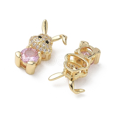 Brass Micro Pave Mixed Color Cubic Zirconia Pendants KK-A299-07G-1