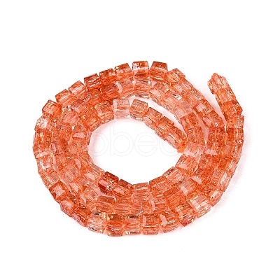 Crackle Transparent Glass Beads Strands GLAA-N062-4mm-11-1