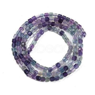 Natural Colorful Fluorite Beads Strands G-P553-E01-02-1