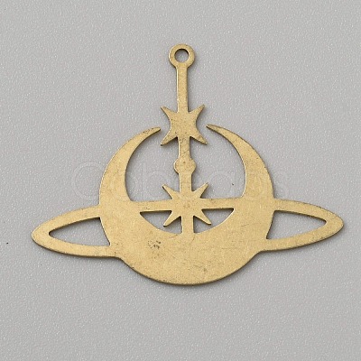 Raw(Unplated) Brass Pendants KK-WH20004-03K-1