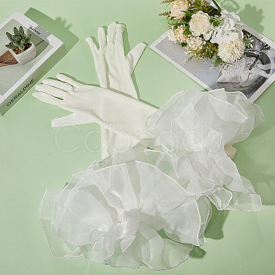 Velvet Long Finger Gloves AJEW-WH20067-005C-1