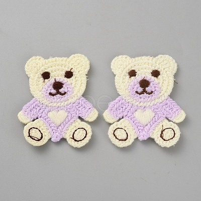 Polyester Embroider Thread Iron on/Sew On Patches PATC-WH0023-23D-1