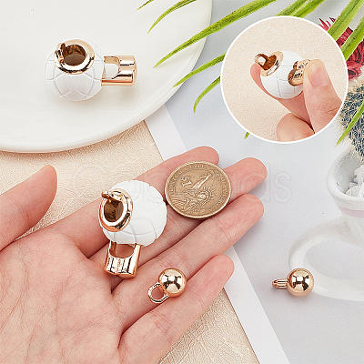 Spray Painted Zinc Alloy Cord Lock Clasp FIND-WH0111-157A-1