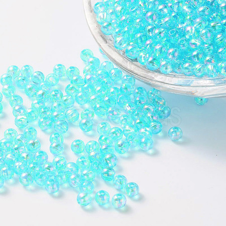 Eco-Friendly Transparent Acrylic Beads X-PL734-7-1
