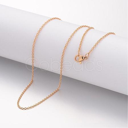 Ion Plating(IP) 304 Stainless Steel Necklace MAK-K004-18G-1