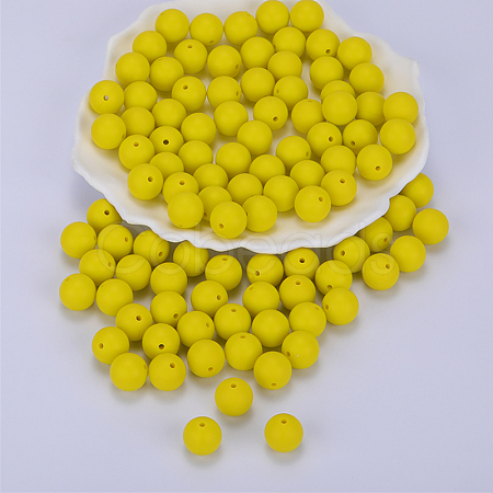 Round Silicone Focal Beads SI-JX0046A-134-1