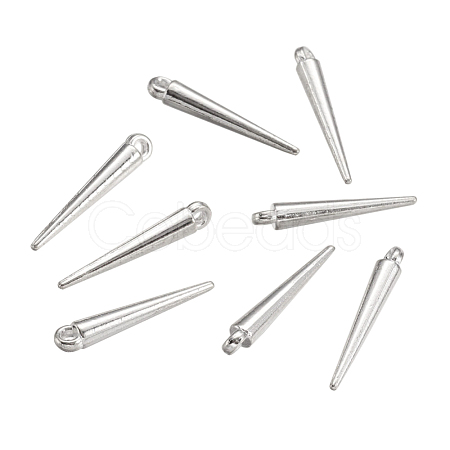 Tibetan Style Alloy Spike Pendants TIBEP-A16461-S-NR-1