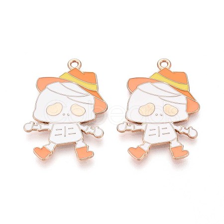 Halloween Theme Alloy Enamel Pendants ENAM-T022-54G-10-1