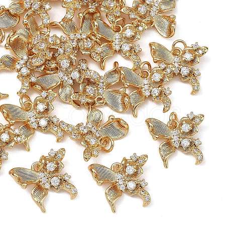 SHEGRACE Brass Pave Clear Cubic Zirconia Pendants XGRQ4D982-657G-1