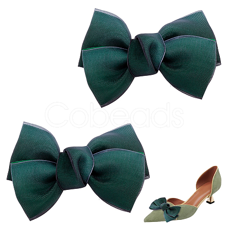 Polyester Bowknot Shoe Decorations AJEW-WH0323-25B-1