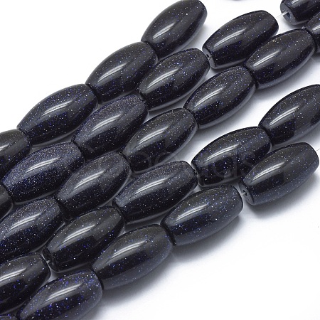 Synthetic Blue Goldstone Beads Strands G-G793-14A-02-1