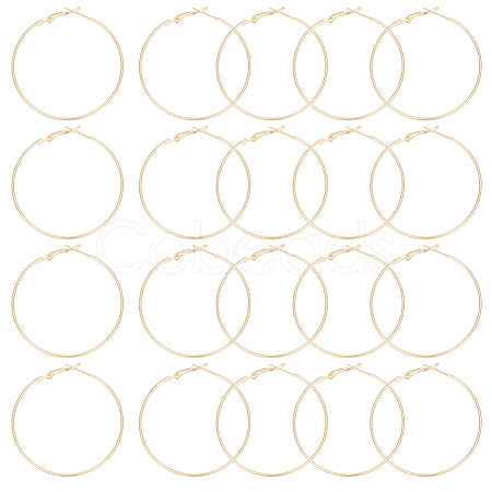 20Pcs Brass Hoop Earring Findings FIND-BBC0003-25-1