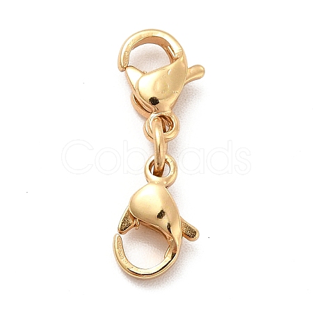 304 Stainless Steel Double Lobster Claw Clasps LS-STAS-E178-01A-G-1