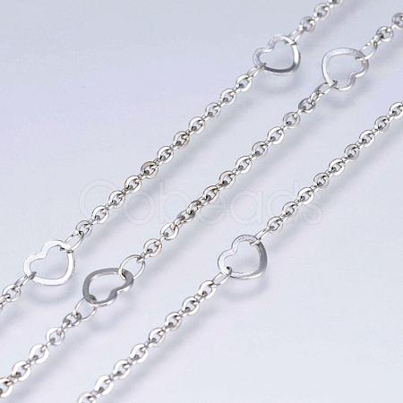 Tarnish Resistant 304 Stainless Steel Cable Chains CHS-E017-01P-1