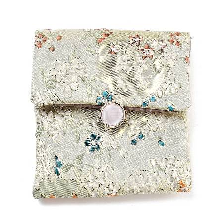 Flower Print Cloth Jewelry Storage Bags ABAG-A009-04A-1