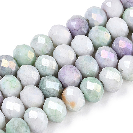 Ombre Effect Dyed Glass Beads Strands GLAA-C023-02B-A-1