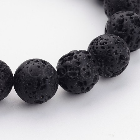 Natural Lava Rock Beads Strands X-G434-2-1