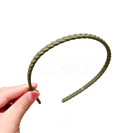 Resin Braided Thin Hair Bands OHAR-PW0003-191H-1