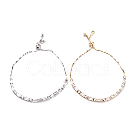 Cubic Zirconia Classic Tennis Bracelets for Girl Women BJEW-F417-06-RS-1