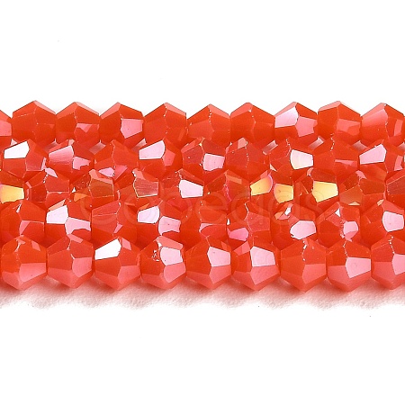 Opaque Solid Color Electroplate Glass Beads Strands GLAA-F029-P4mm-A03-1