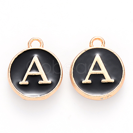 Golden Plated Alloy Charms LS-ENAM-S118-02A-1