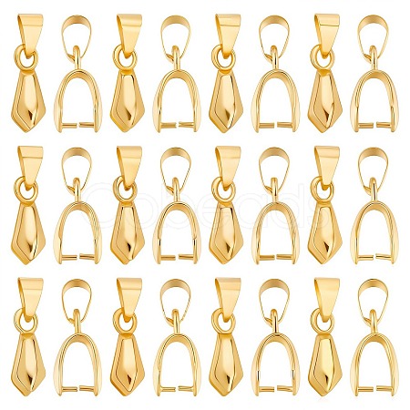 120Pcs Brass Ice Pick Pinch Bails FIND-SC0003-01G-1