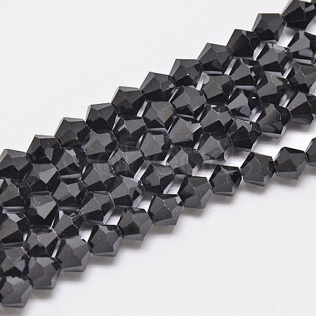 Imitate Austrian Crystal Bicone Glass Beads Strands GLAA-F029-3x3mm-02-1