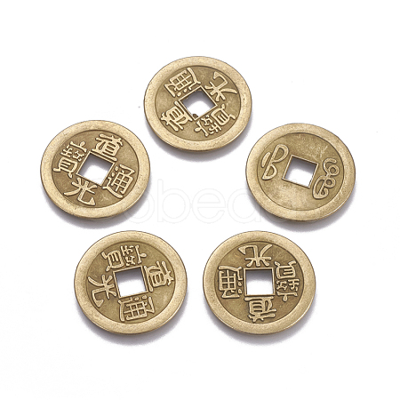 Tibetan Style Alloy Chinese Coin Pendants PALLOY-WH0060-01E-NF-1