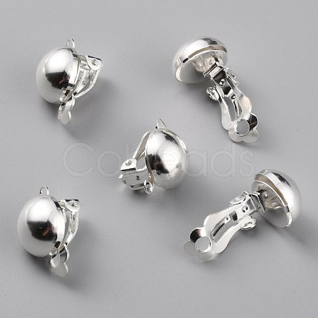 Brass Clip-on Earring Findings KK-O131-03S-A-1