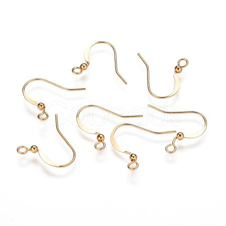 Brass French Earring Hooks KK-Q365-G-NF-1