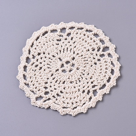 Woven Crochet Coasters Table Mats DIY-WH0157-09-1