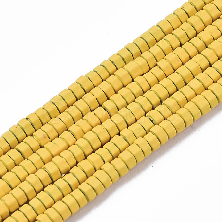 Spray Painted Non-magnetic Synthetic Hematite Beads Strands G-R468-02A-11-1