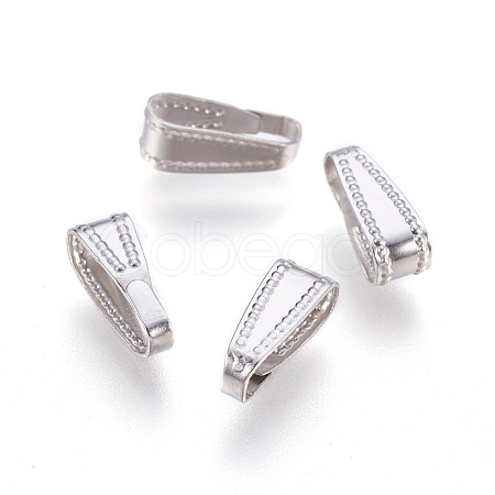 Tarnish Resistant 304 Stainless Steel Snap On Bails STAS-I097-090P-1