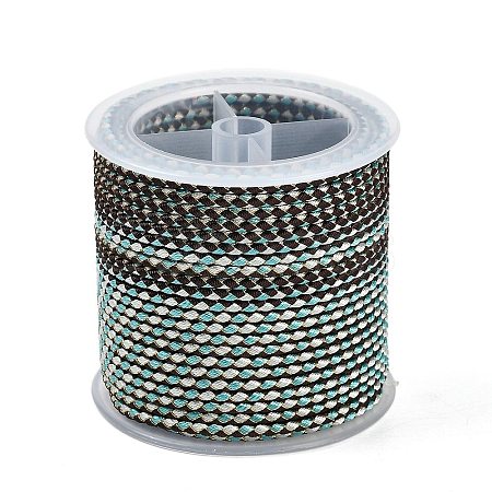 11M Polyester Braided Cord with Cotton Core & Metallic Thread OCOR-Z006-01-13-1