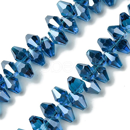 Transparent Electroplate Glass Beads Strands GLAA-K064-06A-HR01-1