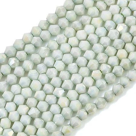 Electroplate Bicone Glass Beads Strands GL-T021-2.5x3mm-16-19-1