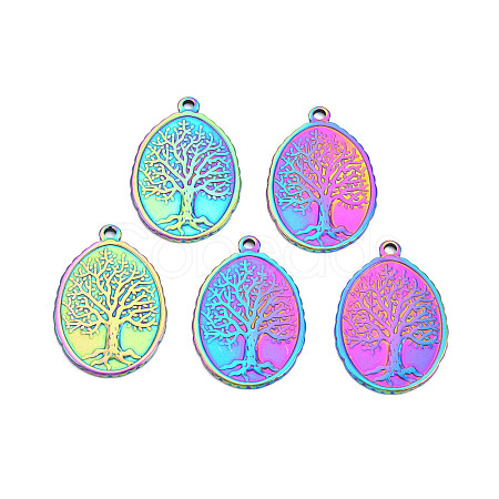 Ion Plating(IP) 201 Stainless Steel Pendants STAS-T063-188M-1