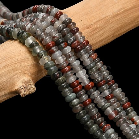 Natural African Bloodstone Beads Strands G-L635-A28-4x2mm-1