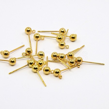 Brass Ball Post Ear Studs EC253-NFG-1