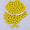 Round Silicone Focal Beads, Chewing Beads For Teethers, DIY Nursing Necklaces Making, Champagne Yellow, 15mm, Hole: 2mm