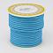 Braided Polyester Cords, Round, Light Sky Blue, 3mm, about 8.74 yards(8m)/roll