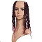 Bomb Twist Crochet Hair, Spring Twist Hair Prelooped Crochet Braids, Low Temperature Heat Resistant Fiber, Synthetic Twisted Hair Dreadlocks, Long & Curly Hair, Burgundy, 14 inch(35.5cm), 24strands/pc