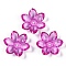 Transparent Acrylic Bead Caps, Lotus Flower Beads, Plum, 23.5x21x6.5mm, Hole: 2mm, 462pcs/500g