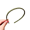 Resin Braided Thin Hair Bands, Plastic with Teeth Hair Accessories for Women, Olive Drab, 120mm