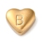 201 Stainless Steel Beads, Golden, Heart, Letter B, 7x8x3.5mm, Hole: 1.5mm